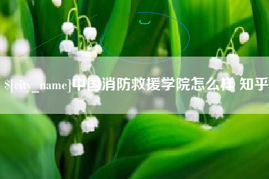 桦甸中国消防救援学院怎么样 知乎
