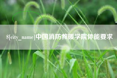 桦甸中国消防救援学院体能要求