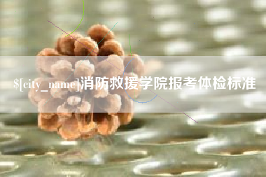 桦甸消防救援学院报考体检标准