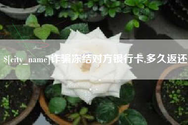 桦甸诈骗冻结对方银行卡,多久返还