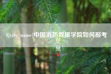 桦甸中国消防救援学院如何报考