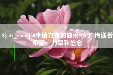 桦甸50米接力赛加油稿200字-传递着希望、力量和信念