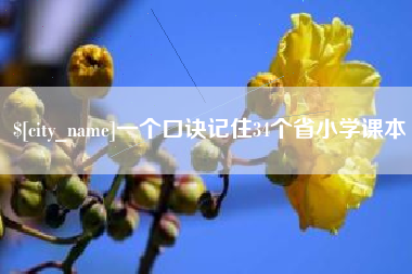桦甸一个口诀记住34个省小学课本