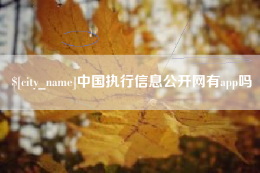 桦甸中国执行信息公开网有app吗