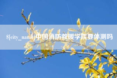桦甸中国消防救援学院要体测吗