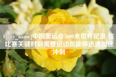 桦甸中国奥运会5000米世界纪录-在比赛关键时刻需要运动员能够迅速加速冲刺