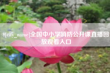 桦甸全国中小学消防公开课直播回放观看入口