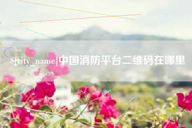 桦甸中国消防平台二维码在哪里
