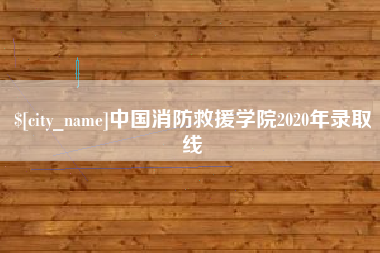 桦甸中国消防救援学院2020年录取线