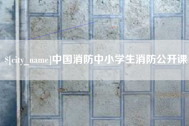 桦甸中国消防中小学生消防公开课
