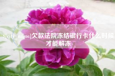 桦甸欠款法院冻结银行卡什么时候才能解冻