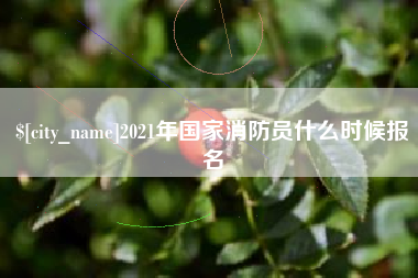 桦甸2021年国家消防员什么时候报名