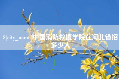 桦甸中国消防救援学院在河北省招多少人