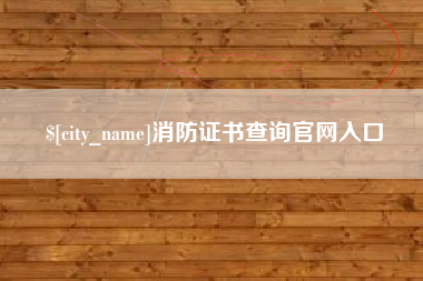 桦甸消防证书查询官网入口