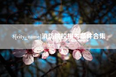 桦甸消防院校报考条件合集